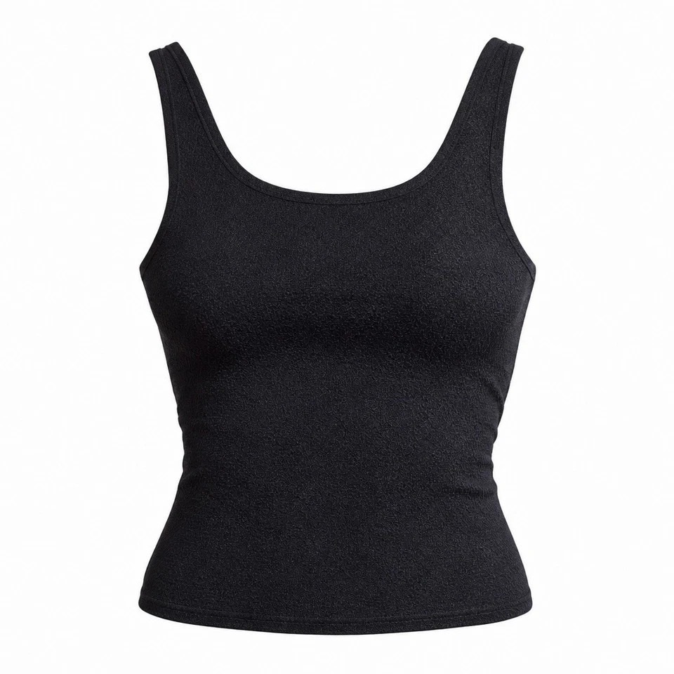 Club Monaco Women's Black Solid Scoop Neck Tank Top Wide Strap Size Xs